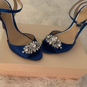 Blue Badgley Mishka wedding shoes - worn one time
